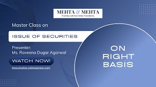 Issue of Securities on Right Basis