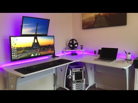 Computer desk setup