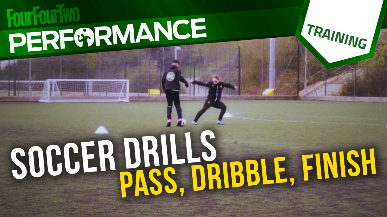 Soccer shooting drill | Learn how to pass, dribble and finish
