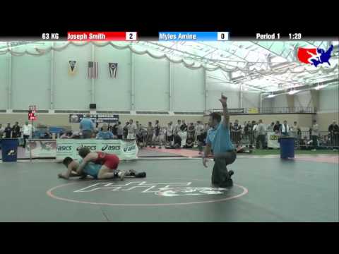 Joseph Smith vs. Myles Amine at 2013 FILA Cadet Nationals - FS