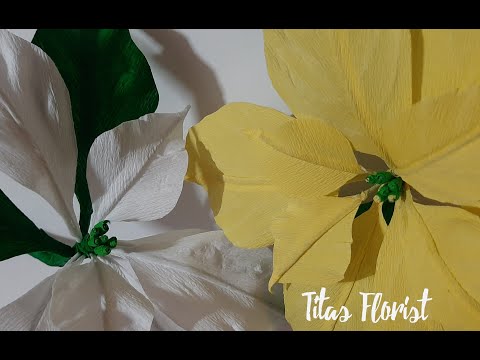 Crepe Paper Poinsettia #V_3