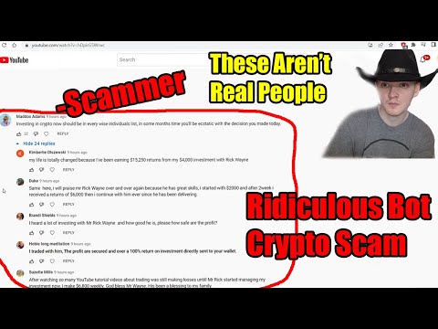 Warning Ridiculous Crypto Scam In Youtube Comments,These Aren't Real People! Youtube Stop This!