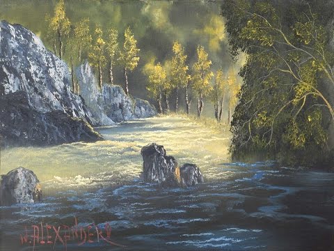 Along The Swan River - Watch Bill Alexander Teach You How To Paint A Rushing River In Minutes