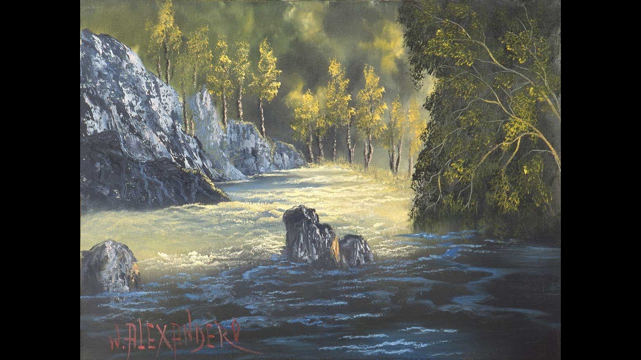 Along The Swan River - Watch Bill Alexander Teach You How To Paint A Rushing River In Minutes
