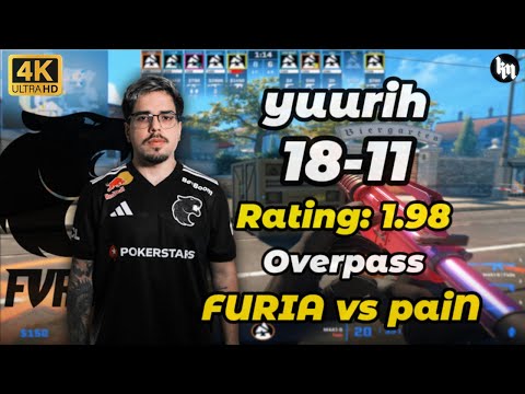 yuurih (18-11) FURIA vs paiN (Overpass) | BLAST Rivals 2025 Season 2 #FURIA #yuurih #cs2