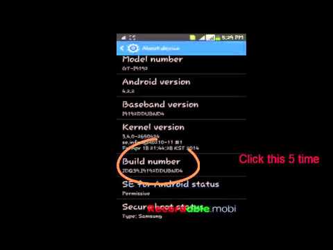 How to Enable Developer option on android
