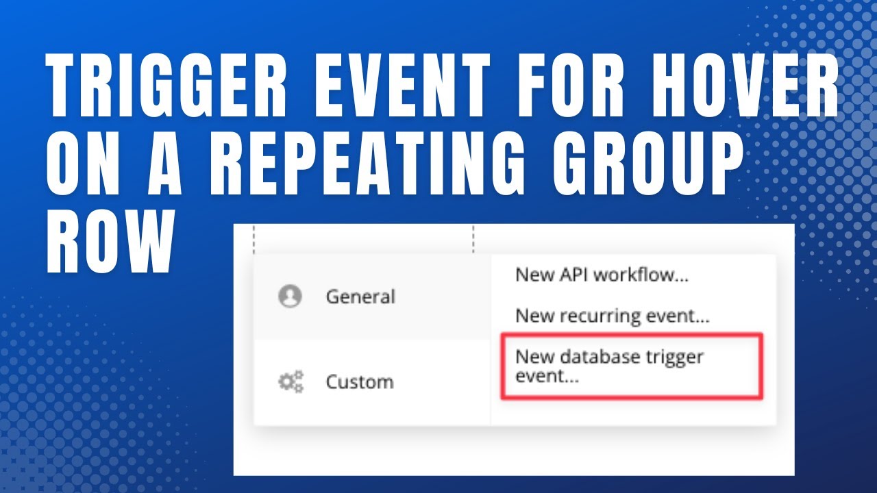 Trigger Event for Hover on a Repeating Group Row