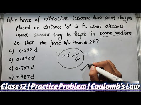 YouTube video about: When two point charges are a distance d apart?