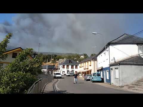 Incendio en Barcena de la Abadia