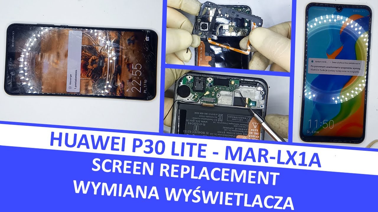 HUAWEI P30 LITE MAR LX1A - SCREEN REPLACEMENT / WYMIANA WYŚWIETLACZA