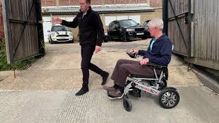 How use an electric folding wheelchair outside ( full LITH-TECH SMART CHAIR X demo)