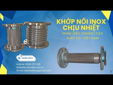 Khớp nối mềm nối bích, khớp nối mềm kim loại, khớp nối mềm dùng cho hệ LPG, khớp nối inox giảm rung