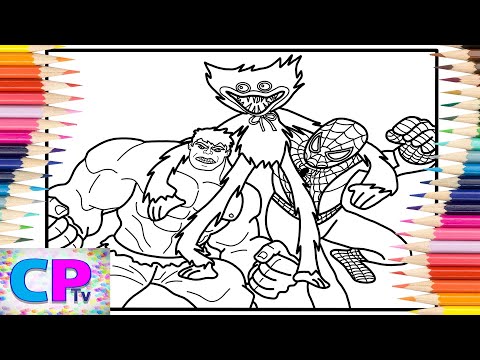 Huggy Wuggy Likes Spiderman and Hulk Coloring Pages/21RoR/Talk About/Andrah - bye bye [NCS Release]