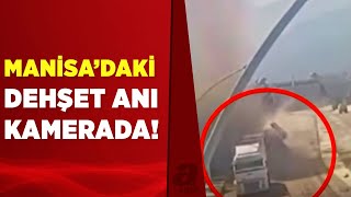 2 işçi son anda kurtuldu! Manisa'daki doğal gaz patlaması kamerada | A