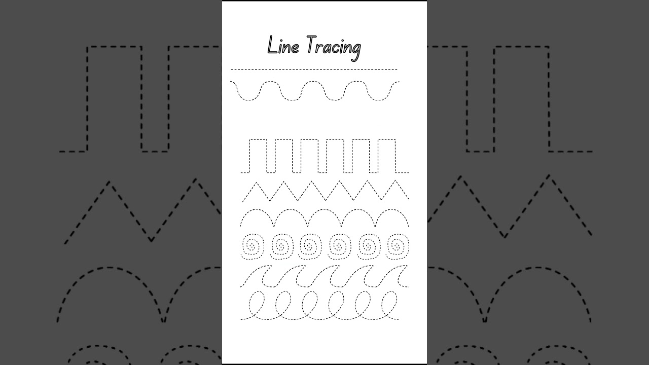 Tracing lines  Digital printables worksheets for preschool & kindergarten kids.#kindergarten