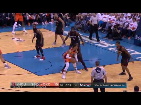 Russell Westbrook first half Triple-Double Highlights in Game 4 vs Rockets
