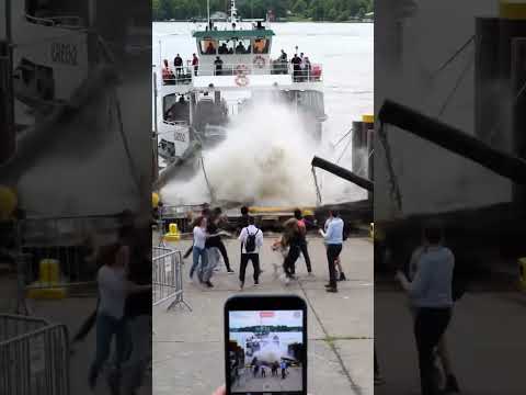 You Won't Believe What This Wave Did! 😳 #ferry