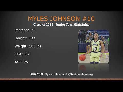 Myles Johnson 2017-18 Junior Year Highlights