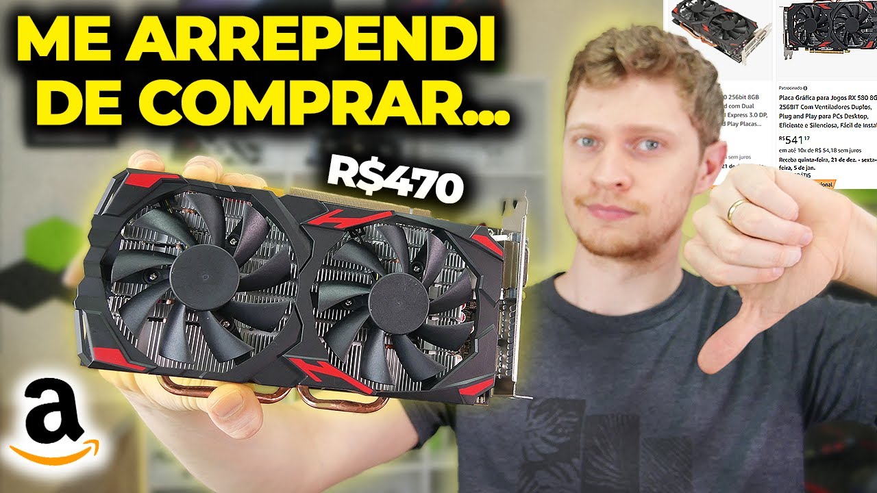 ESSA RX 580 DA AMAZON POR R$470 PARECIA SER UM BOM NEGÓCIO, COMPREI PRA TESTAR E OLHA NO QUE DEU…