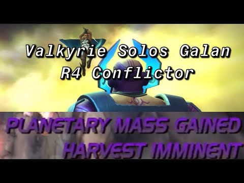 Valkryie R4 vs Galan R4 Conflictor Boss Island in 1:34 - No Harvest Damage!!