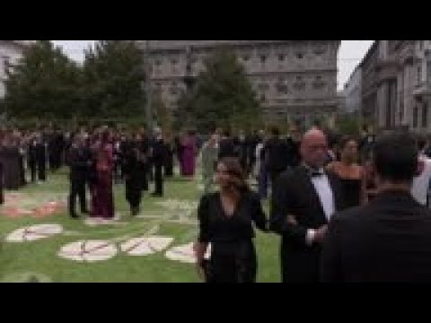 Stefania Rocca, Catherine Pulain, Marica Pellegrini attend Green Carpet Fashion Awards