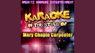 House of Cards (In the Style of Mary Chapin Carpenter) (Karaoke Version)