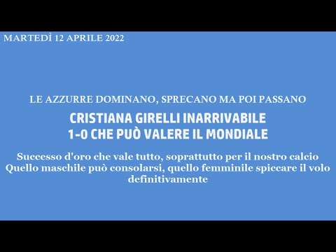 LIVE! Radiocronaca Svizzera-Italia (Qualificazioni Mondiale Femminile 2023)