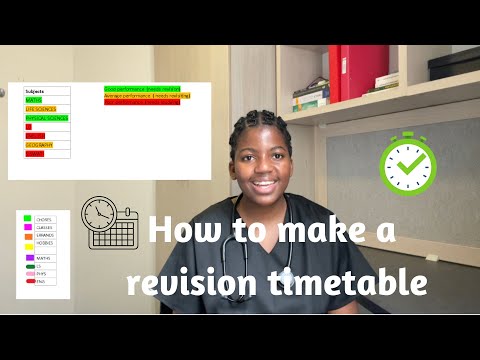How to make a REVISION TIMETABLE for exams | simple &effective