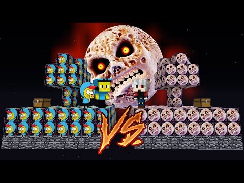 KRAL ŞAKİR ADASI VS KORKUNÇ AY ADASI ŞANS BLOKLARI - Minecraft