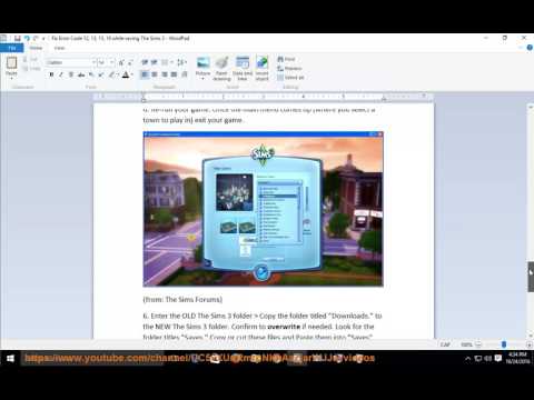 Fix Error Code 12/13/15/16 While Saving The Sims 3 Video