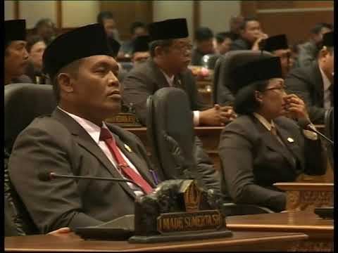 RAPAT PARIPURNA DPRD KABUPATEN BADUNG PELANTIKAN PIMPINAN PERIODE 2014 -2019