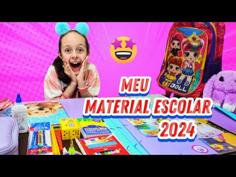 Meu MATERIAL ESCOLAR 2024 | Volta às aulas