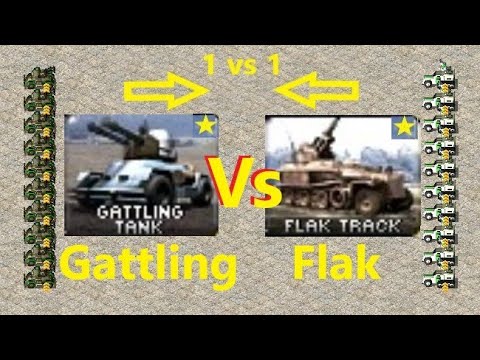 Gattling Tank vs Flak Track - Red Alert 2