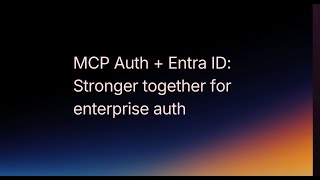 Download lagu Secure internal MCP servers with scoped permissions: Microsoft Entra ID mp3