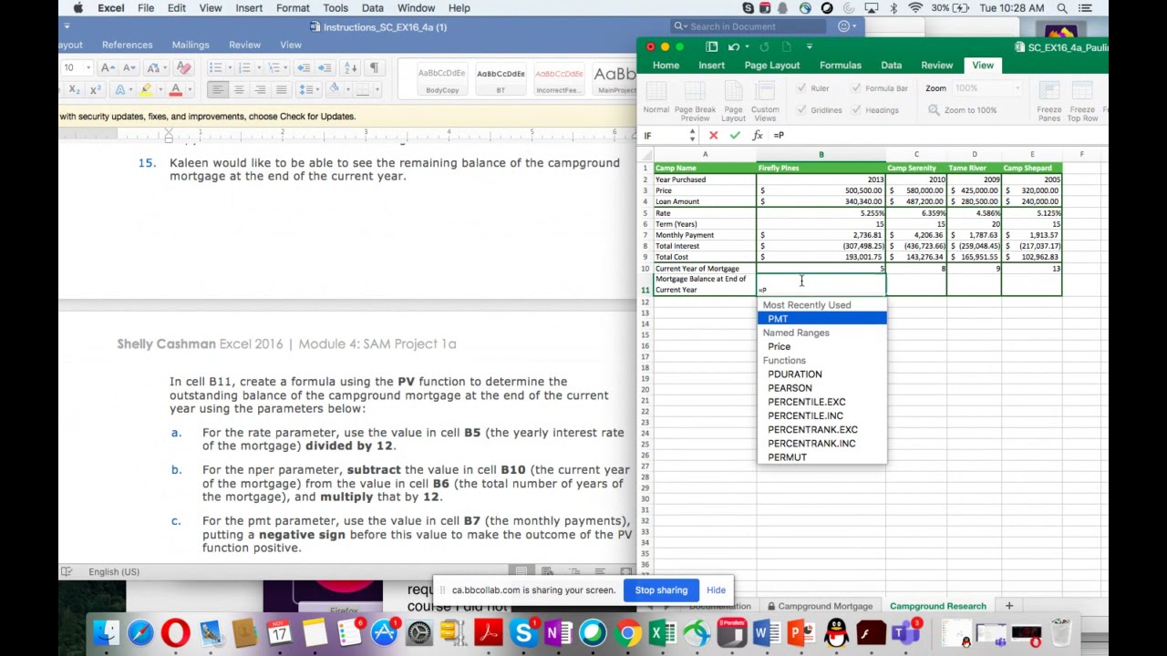 Excel Module 4 - Part 2