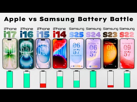iPhone 17 vs 16 vs 15 vs 14 vs Samsung S25 vs S24 vs S23 vs S22 - ULTIMATE Battery Life Battle 🥵