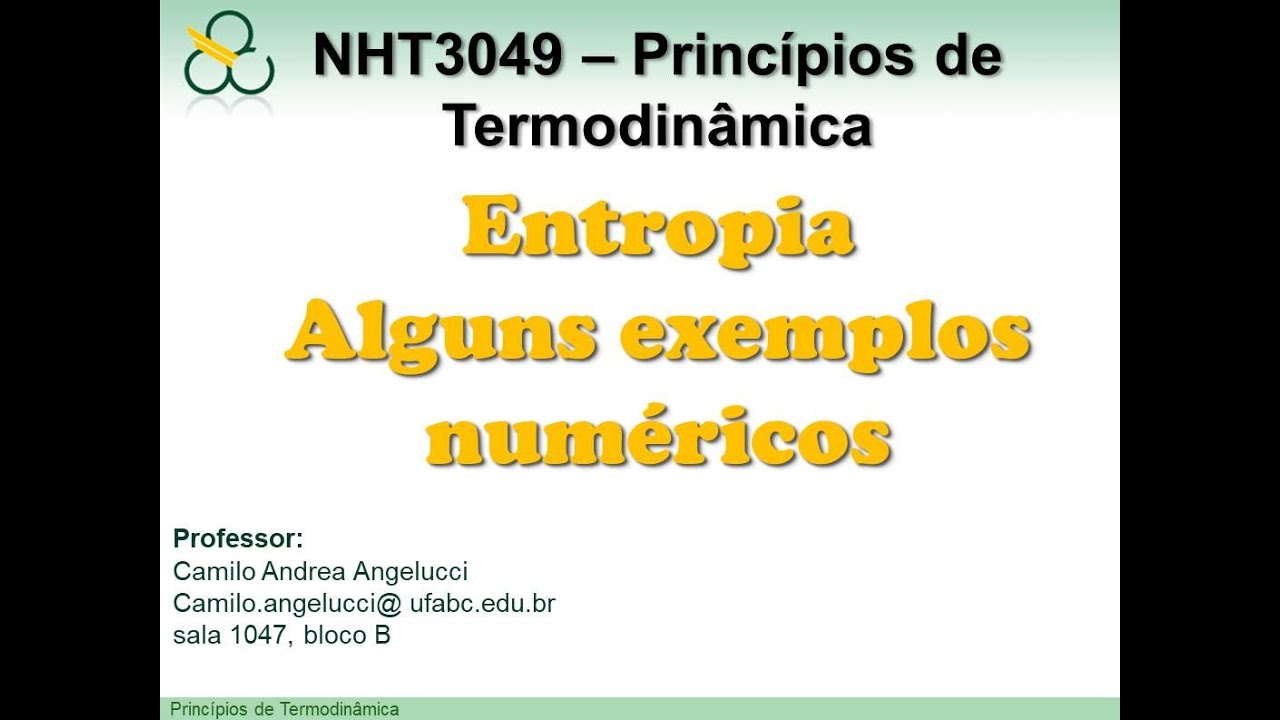 S.6.4 - Entropia exemplos numéricos