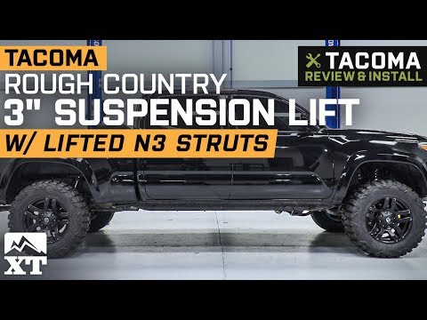 Tacoma Rough Country 3\" Suspension Lift w/ N3 Struts (2005-2019 Pre-Runner & 4WD) Review & Install