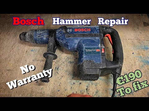 Repairing a Bosch GBH 8-45 D rotary Hammer with a broken eccentric gear outside warranty.