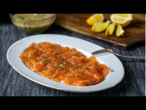 Gravlax—Swedish cured salmon with dill