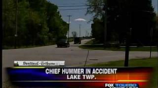preview picture of video 'Lake Twp police chief involved in accident'