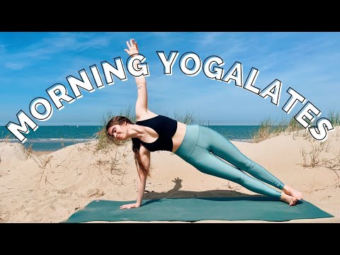 10 Min Slow Morning Yoga x Pilates Flow ☀️ Abs & Booty Workout || Pilates at Home, Beginner friendly