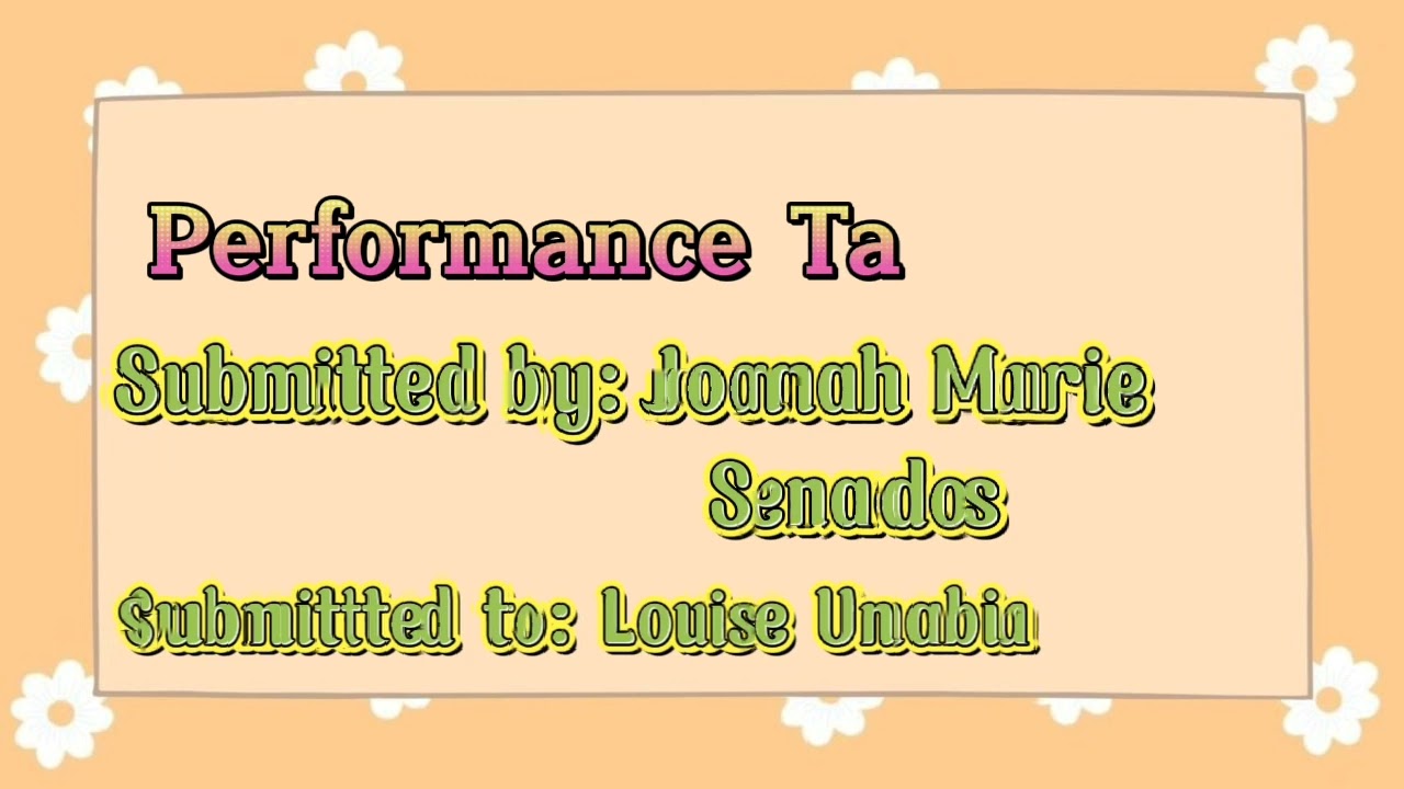 MAPEH, PERFORMANCE TASK #2 (Quarter 3)