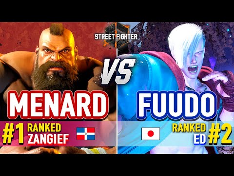 SF6 🔥 MenaRD (#1 Ranked Zangief) vs Fuudo (#2 Ranked Ed) 🔥 SF6 High Level Gameplay