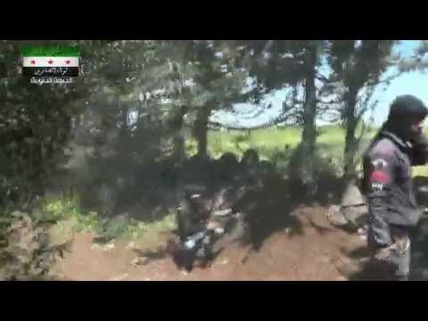 استهداف مقرات النظام بمضاد 14.5 من قبل لواء الصابرين في بلدة كفر شمس ضمن معركة السيطرة على جدية في ريف درعا