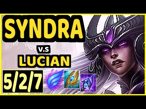 T1 FAKER (SYNDRA) vs LUCIAN - 5/2/7 KDA MID GAMEPLAY - KR Ranked GRANDMASTER