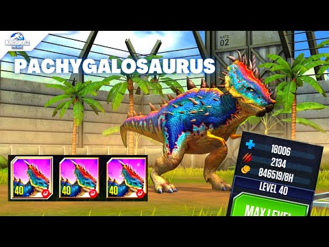 PACHYGALOSAURUS 3X MAX LEVEL-40 JURASSIC WORLD:THE GAME
