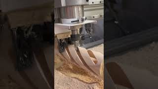 Wooden spirals - cut using a CNC router with 4th a