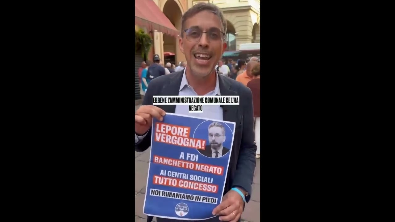 SASSONE ATTACCA IL SINDACO DI BOLOGNA: “MILLE FIRME PER LE DIMISSIONI MA CI NEGANO IL BANCHETTO”