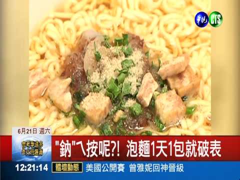 年輕人愛泡麵 一天一包鈉破表